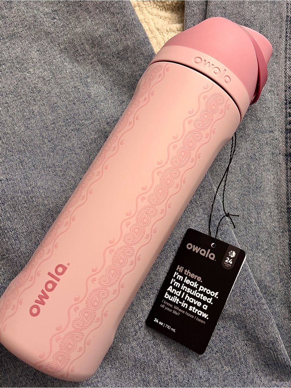 Owala 24oz FreeSip Water Bottle Painted Canyon Pink Target Western Collection